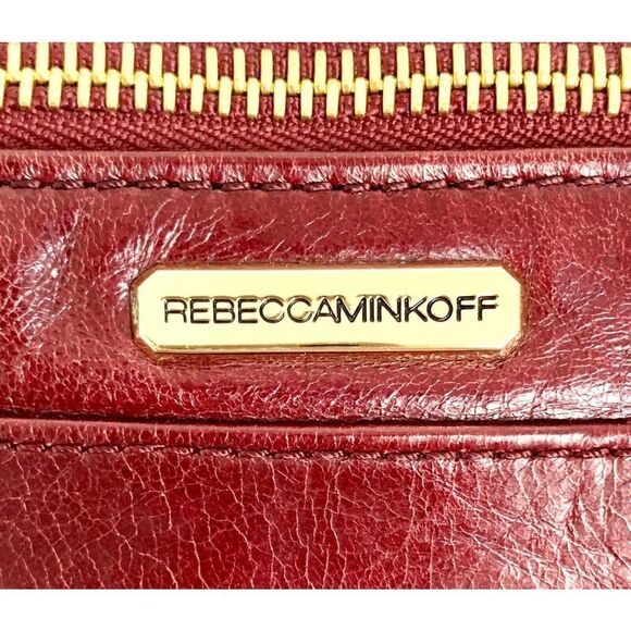 Rebecca Minkoff CHERRY RED GENUINE LEATHER CHAIN STRAP HOBO SHOULDER BAG HANDBAG - Picture 6 of 10